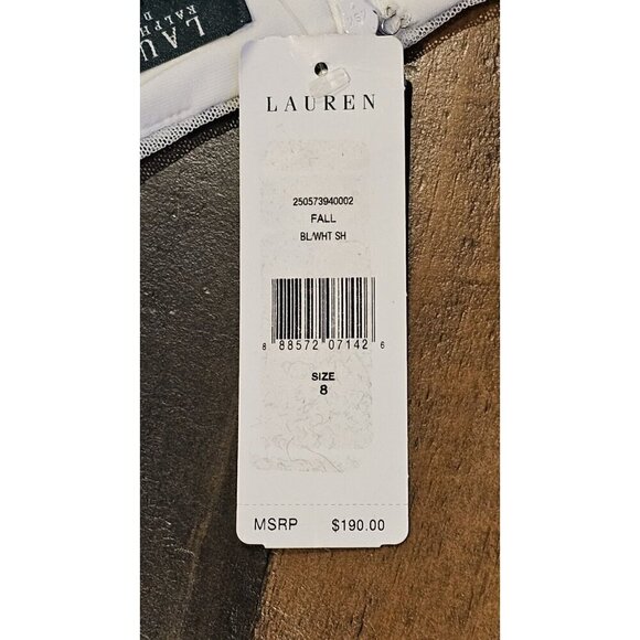 Lauren Ralph Lauren Knee Length Dress Sequin Black White Size 8 Retail $190 - Picture 7 of 8